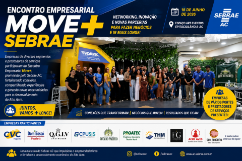 Encontro Empresarial Move+ fortalece networking e oportunidades de negócios em Epitaciolândia