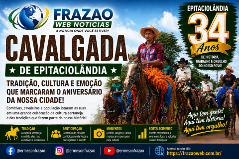 Tradição e emoção marcam grande cavalgada no aniversário de Epitaciolândia